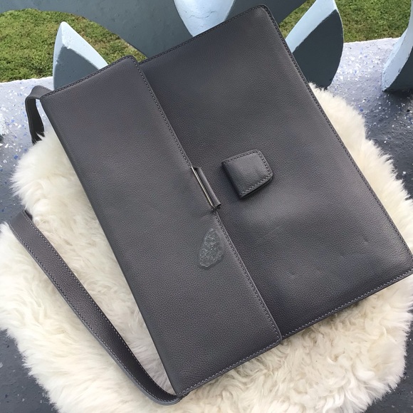 Narciso Rodriguez Leather Messenger with Shoulder Strap - Shows Damage - Picture 12 of 16